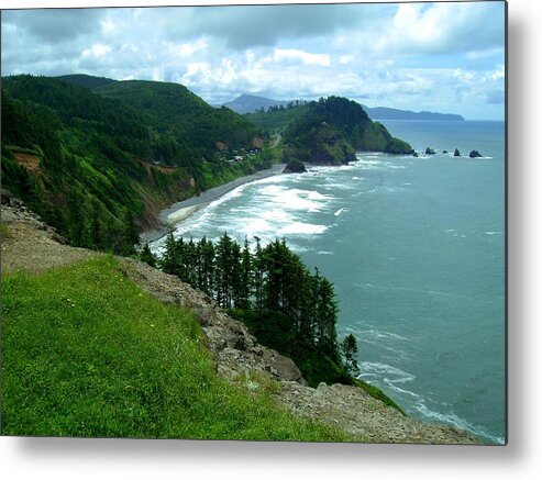 Cape Meares Metal Print featuring the photograph Cape Meares by Laureen Murtha Menzl