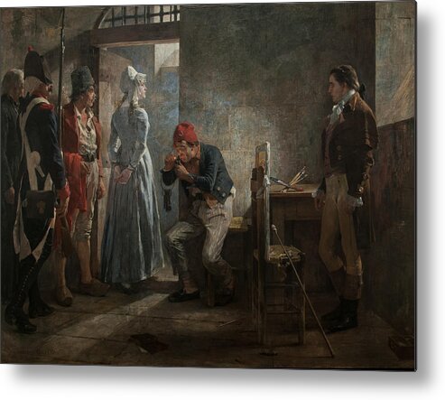 Painting Metal Print featuring the painting Carlota Corday by Celestial Images