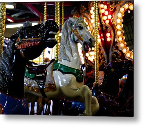 Carousel Metal Print featuring the photograph Carousel Charge by Richard Reeve