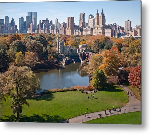 Belvedere Castle Metal Print featuring the photograph Central Park West Skyline in Autumn by Photo by Scott Dunn