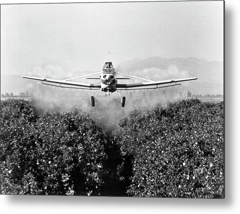 1960s Metal Print featuring the photograph Cessna Crop Duster by Underwood Archives