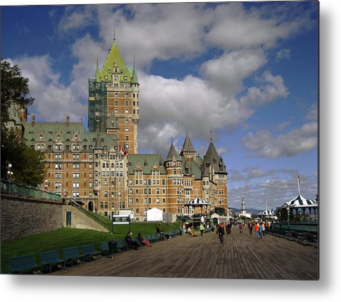 Chateau Frontenac Metal Print featuring the photograph Chateau Frontenac Quebec City by Nicky Jameson