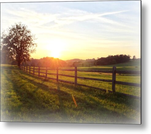 Chester County Sunset Metal Print featuring the photograph Chester County Sunset by Dark Whimsy