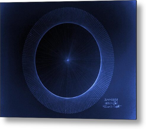 Jason Metal Print featuring the drawing Perfect Circles Don't Exist Pi 180 by Jason Padgett