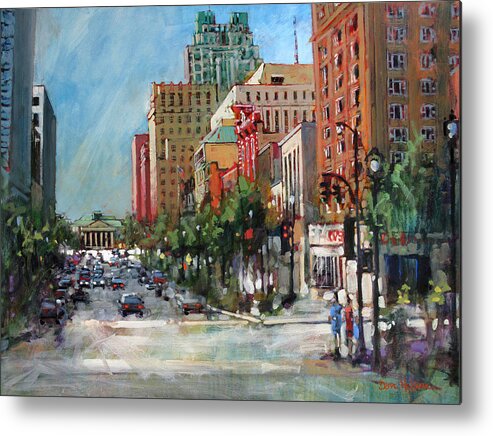 Raleigh Metal Print featuring the painting City Color by Dan Nelson