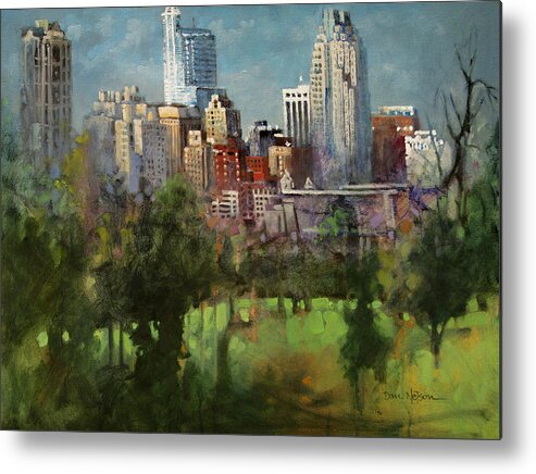 Raleigh Metal Print featuring the painting City Set on a Hill by Dan Nelson