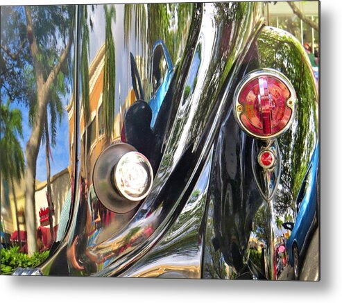 Abstract Metal Print featuring the photograph Classic Car Abstract by Dart Humeston