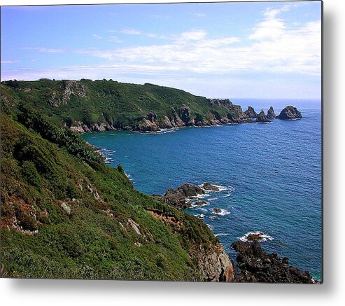 Guernsey Metal Print featuring the photograph Cliffs On Isle of Guernsey by Bellesouth Studio