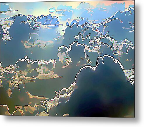 Clouds Metal Print featuring the digital art Clouds Painted in Air by Wernher Krutein