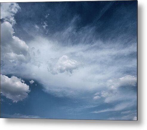 Clouds Metal Print featuring the photograph Clouds...altitude by Tom Druin