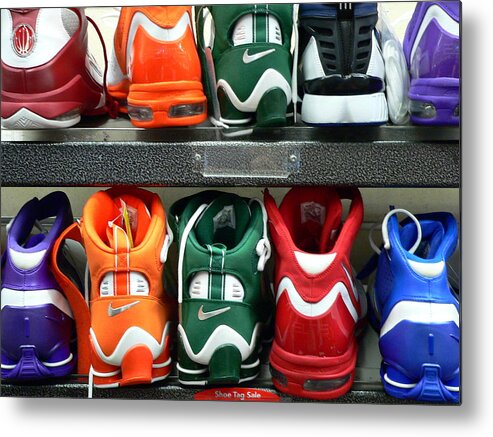 Colorful Shoes Metal Print featuring the photograph Colorful Shoes by Jeff Lowe