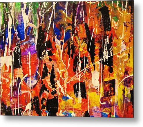 Healing Energy Spiritual Contemporary Art Metal Print featuring the painting Colors 14-2 by Helen Kagan