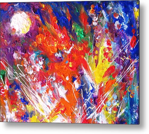 Healing Energy Spiritual Contemporary Art Metal Print featuring the painting Colors 18-4 by Helen Kagan