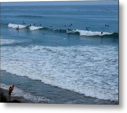 California Metal Print featuring the photograph County Line Surfers by Daniel Schubarth