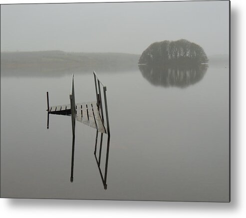 Irish Mist Metal Print featuring the photograph Crannog at Lake Knockalough by James Truett