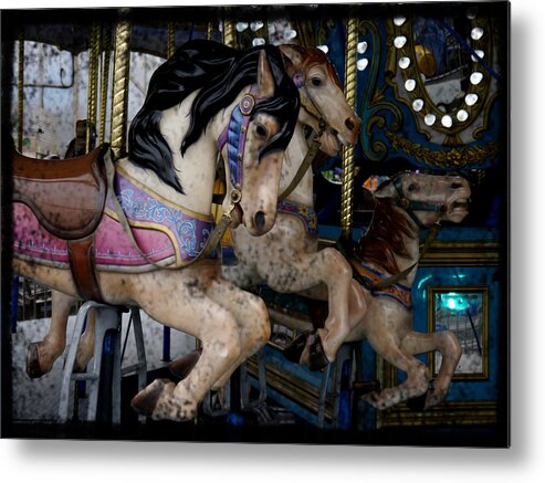 Horse Metal Print featuring the photograph Crazy Horses 2 by Richard Reeve