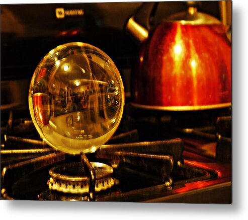 Crystal Ball Project 4 Metal Print featuring the photograph Crystal Ball Project 4 by Sarah Loft