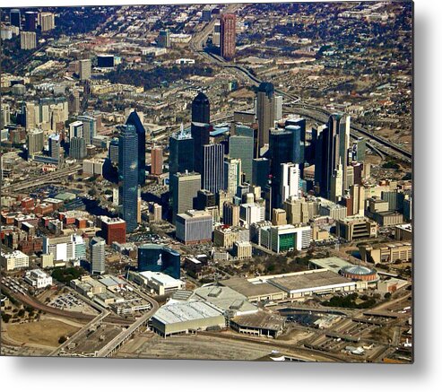 Aerial Photograph Metal Print featuring the photograph Dallas 2 by Ricardo J Ruiz de Porras