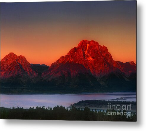 Dave Welling Metal Print featuring the photograph Dawn Over The Tetons Grand Tetons National Park Wyoming by Dave Welling