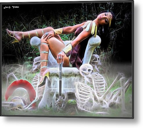 Death Metal Print featuring the painting Death's Mistress by Jon Volden