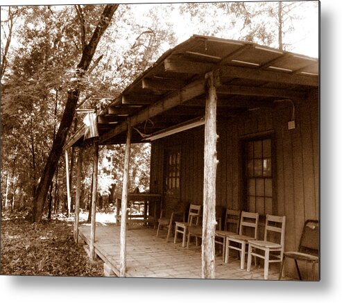 Country Landscape Metal Print featuring the photograph Deer Hunters Cabin by Kim Galluzzo