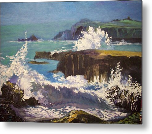 Sea Metal Print featuring the painting Dingle - Kerry- Ireland by Paul Weerasekera