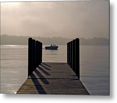 Docks Metal Print featuring the photograph Dock Shadows by Richard Gregurich