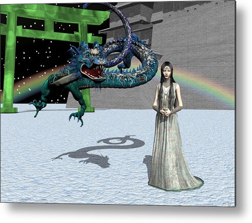 Chinese Dragon Metal Print featuring the digital art Dragon New Year by Michele Wilson