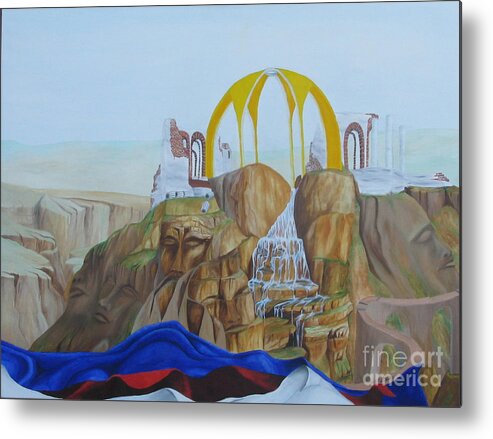 Surreallism Metal Print featuring the painting Dream Path by Richard Dotson