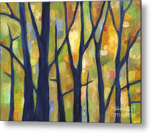 Dreaming Metal Print featuring the painting Dreaming Trees 2 by Hailey E Herrera