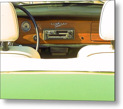 Karmann Metal Print featuring the photograph Driving with the Top Down by Pamela Patch