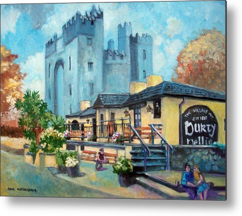 Public House Metal Print featuring the painting Durty Nellies Co Clare Ireland by Paul Weerasekera