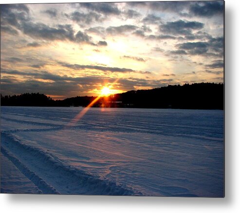 Dusk Metal Print featuring the photograph Dusk on the Lake by Charlene Reinauer