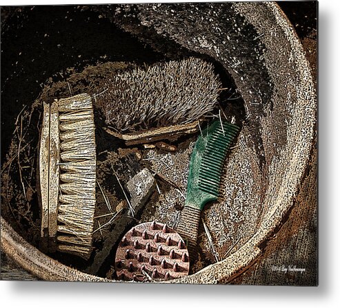 Groom Metal Print featuring the photograph Dusty Job by Lucy VanSwearingen