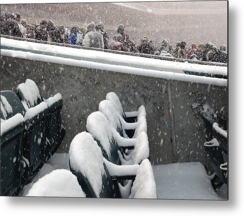 Snow Bowl Metal Print featuring the photograph Eagles Snow Bowl 2013 by Sheila Mashaw