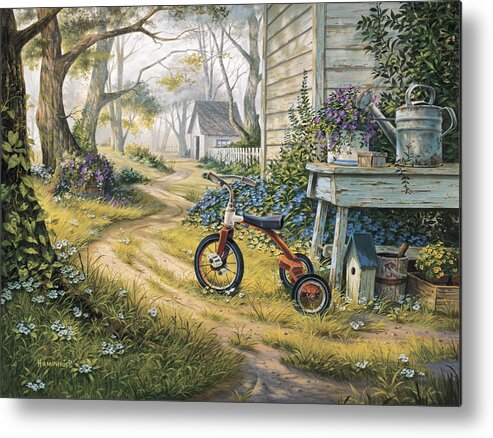 Michael Humphries Metal Print featuring the painting Easy Rider by Michael Humphries