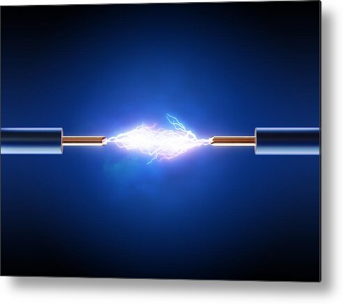 Electrical Metal Print featuring the photograph Electric Current / Energy / transfer by Johan Swanepoel