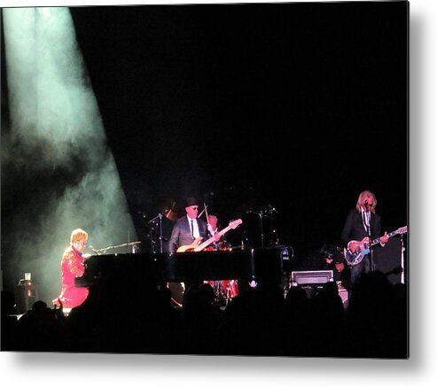 Elton John Metal Print featuring the photograph Elton And Band by Aaron Martens