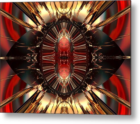 Digital Metal Print featuring the digital art Emanations from the inner core by Claude McCoy