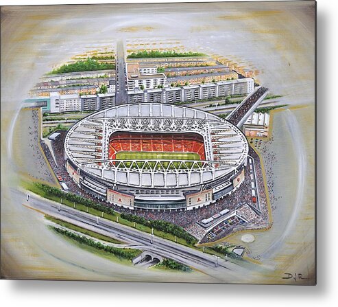Afc Metal Print featuring the painting Emirates Stadium - Arsenal by D J Rogers