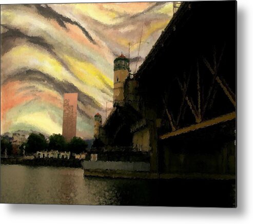 Burnside Bridge Metal Print featuring the photograph Empathically Challenged by Laureen Murtha Menzl