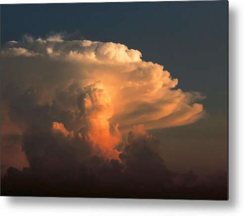Clouds Metal Print featuring the photograph Evening Buildup by Charlotte Schafer