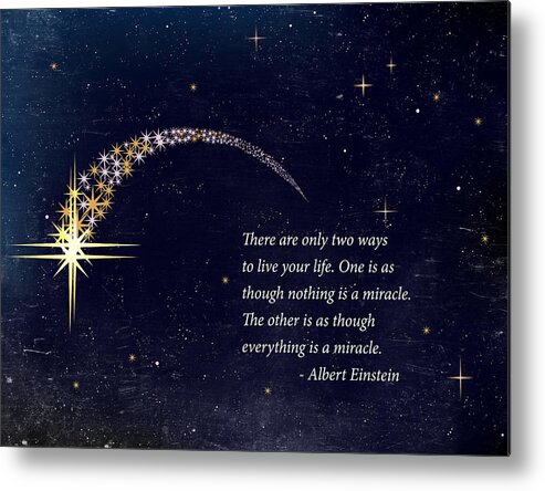 Star Metal Print featuring the digital art Everything Is A Miracle by Stella Levi