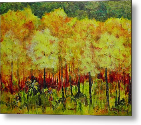 Fall Festival Metal Print featuring the painting Fall Festival by Terry Honstead