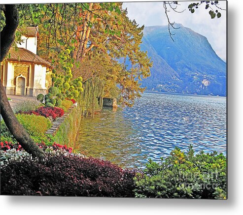 Travel Metal Print featuring the photograph Fall in Lugano by Elvis Vaughn