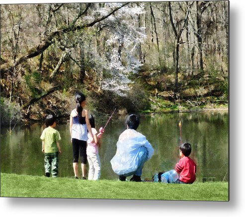 Nature Metal Print featuring the photograph Family Fishing by Susan Savad