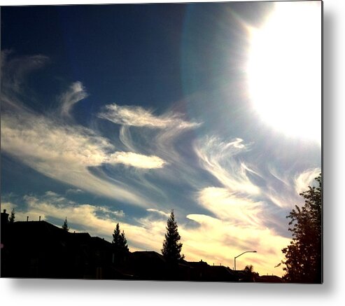 Sky Metal Print featuring the photograph February Skies 1 by Barbara J Blaisdell