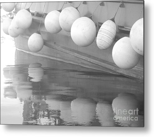 Fishing Boats Metal Print featuring the photograph Fend Off by Laura Wong-Rose