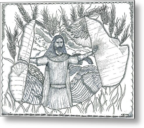 God Metal Print featuring the drawing Final Harvest by Glenn McCarthy Art and Photography