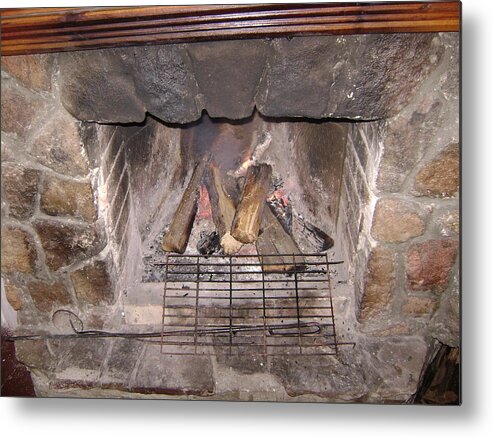 Fireplace Metal Print featuring the photograph Fireplace by Moshe Harboun